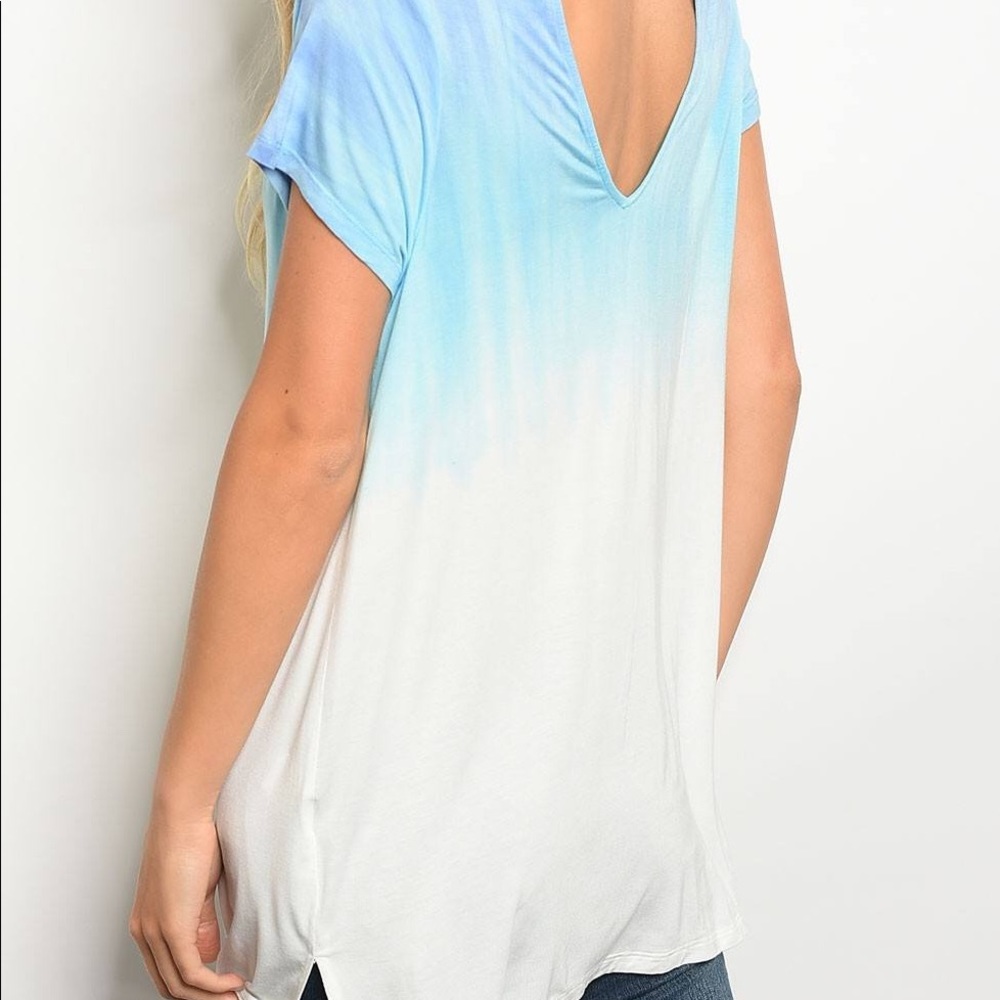 Blue White Boyfriend Top - Picture 2 of 3